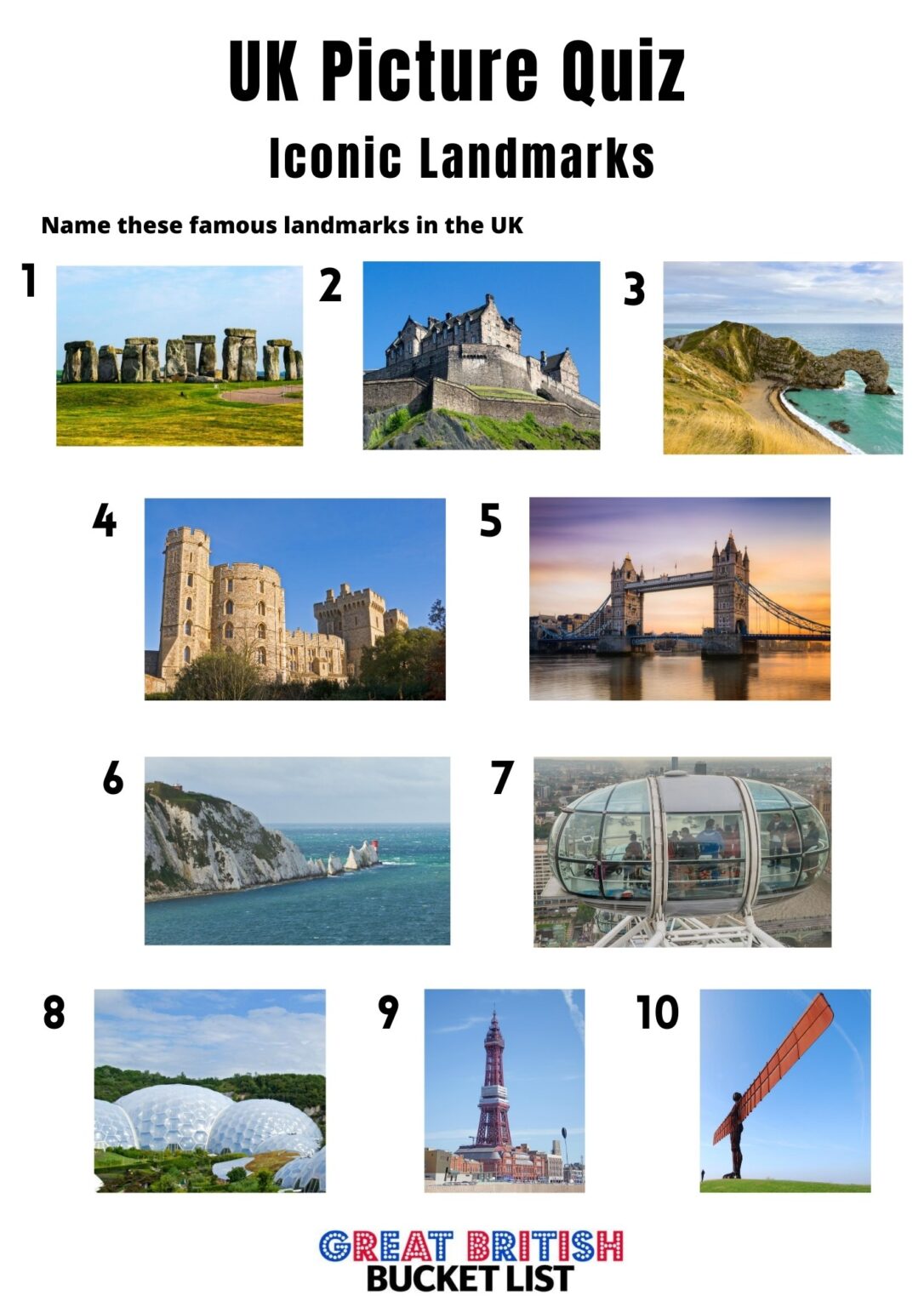 UK Picture Quiz 50 Questions & Answers For Pub Quizzes (2024)